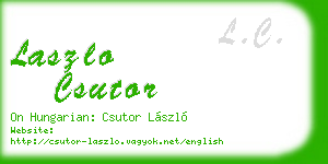 laszlo csutor business card